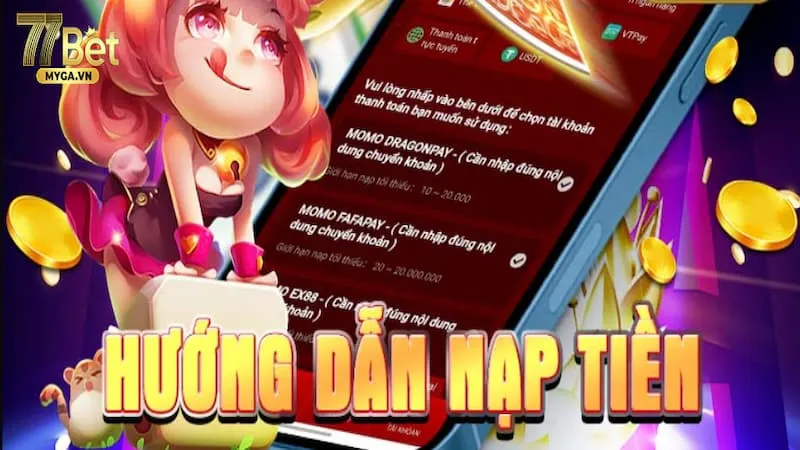 nạp tiền 77bet mã qr