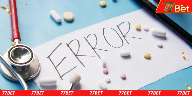 Giao diện ứng dụng 77BET bị lỗi xuất hiện 